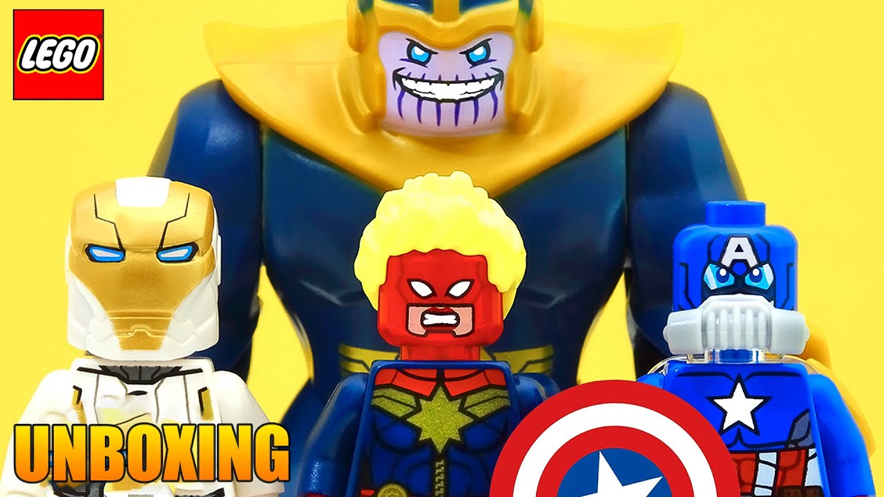 LEGO Iron Man, Capitán America, Capitana Marvel & Thanos Mision Espacial Set de Lego | Unboxing