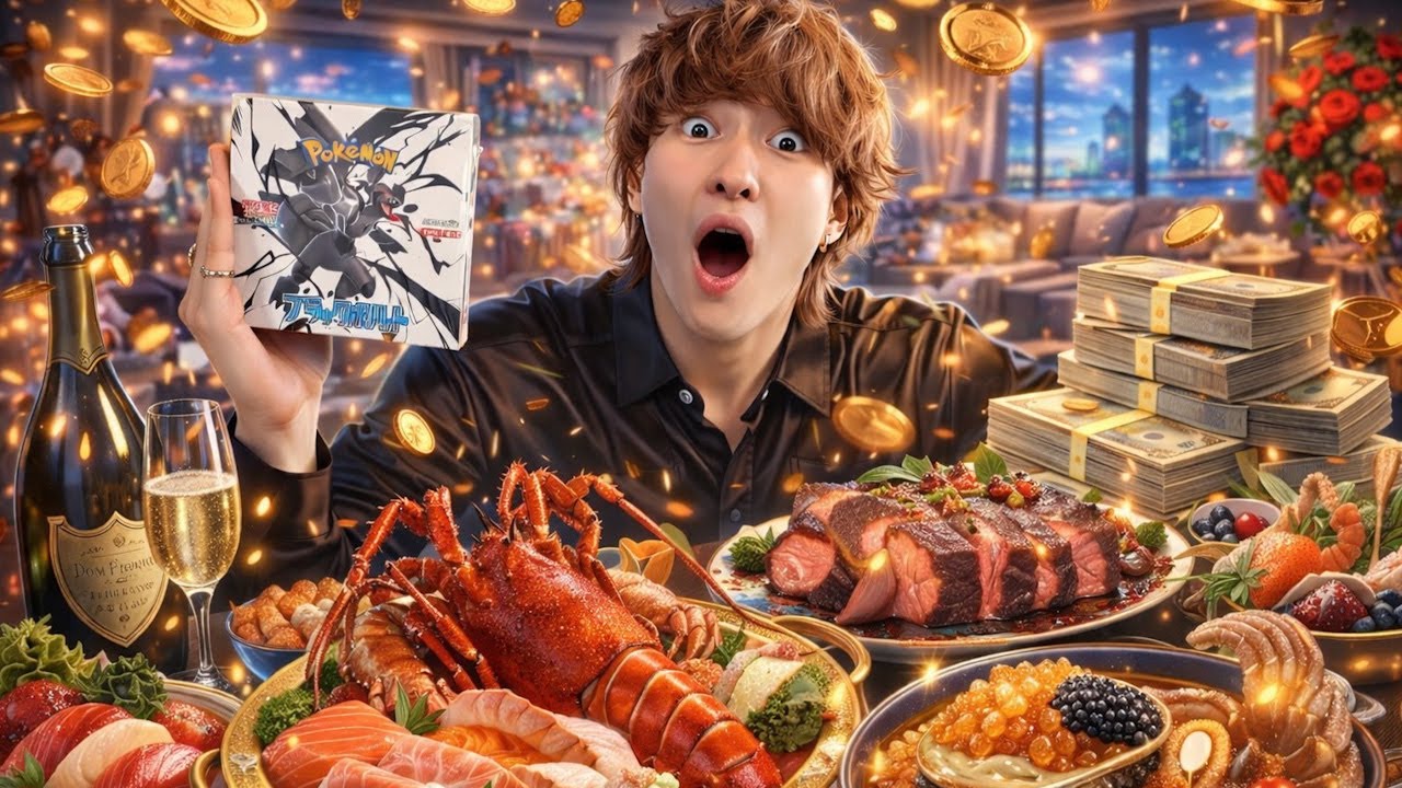 当たったポケカ売った金だけで料理作って1日生活できるのかやってみた