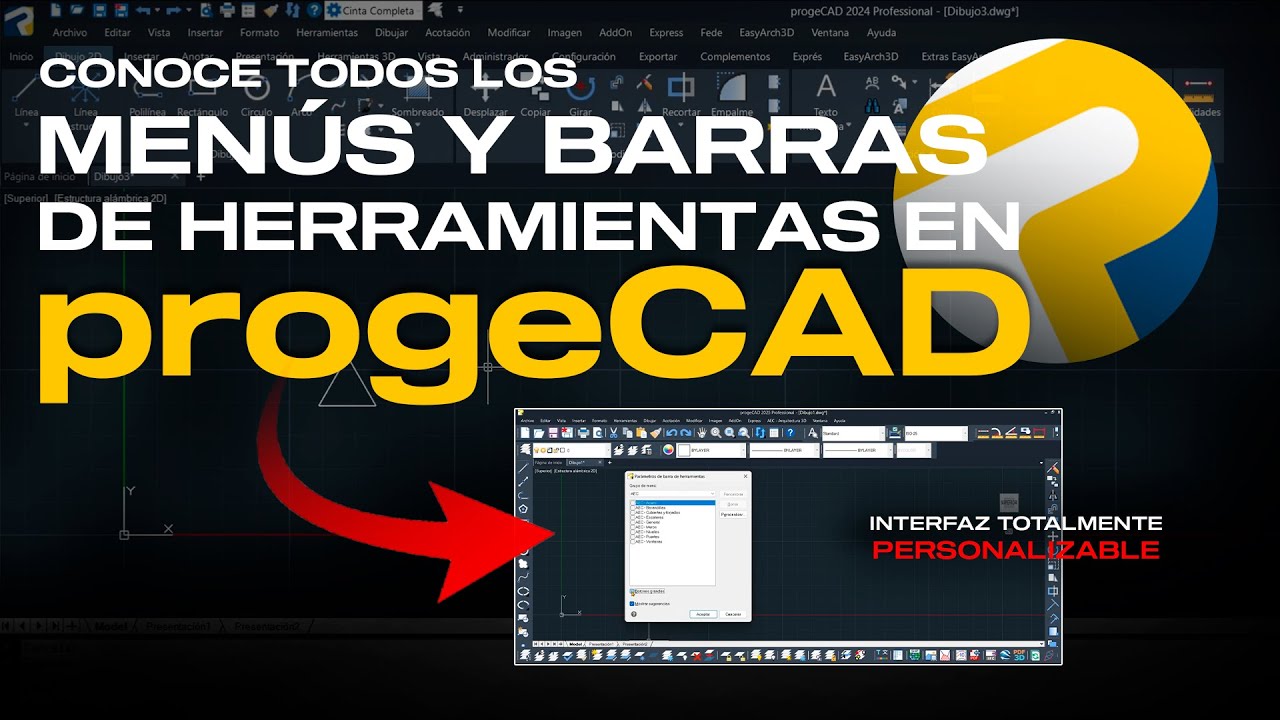 Menús y barras de herramientas | Aprende a utilizar #progeCAD, la Mejor Alternativa #CAD