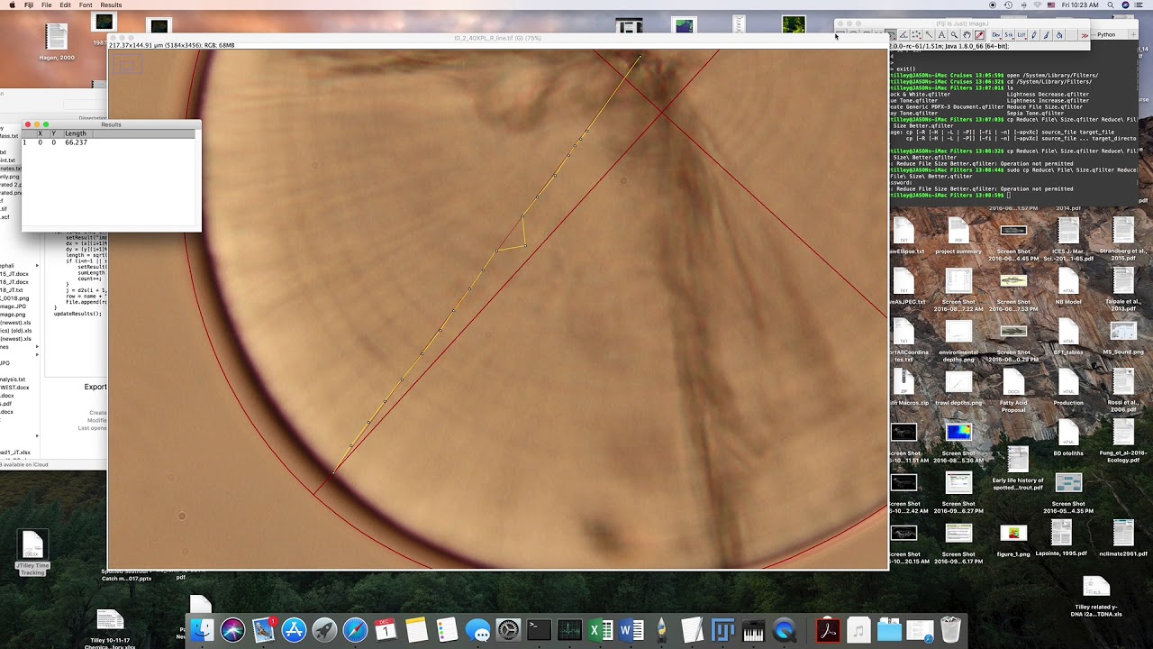Otolith Increment Analysis ImageJ