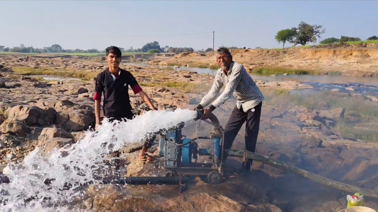 पंपिंग सेट मशीन से कैसे करते हैं गेहूं की सिंचाई देखिए फुल वीडियो