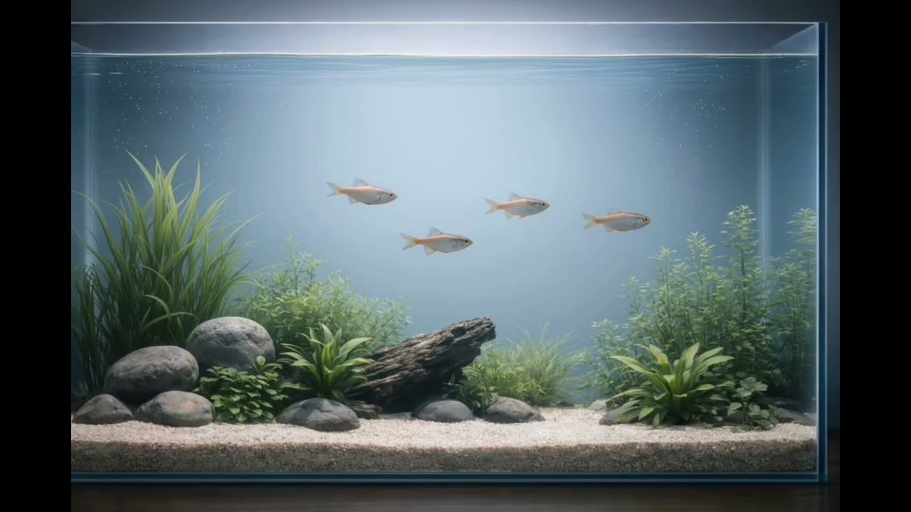 Calm Aquarium Ambience (4 Hours) | Relaxing Blue Water & Gentle Fish for Stress Relief