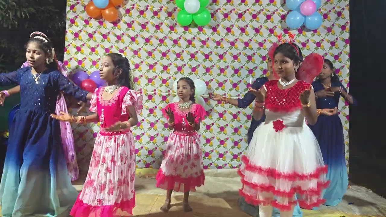 Ningilona merise nakshathram chirstmas song dance performance by Duppikunta church girls 16.12.2025.
