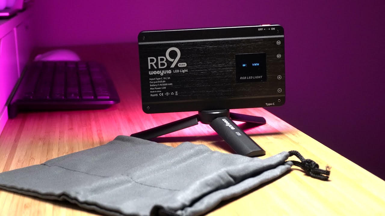 Weeylite RB9 Portable RGB Video LED Light with App Control