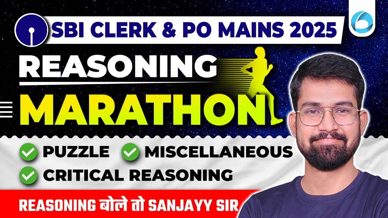 🔥SBI Clerk & PO Mains Reasoning 2025 | Reasoning Marathon | 50+ Most Expected Questions | By Sanjay
