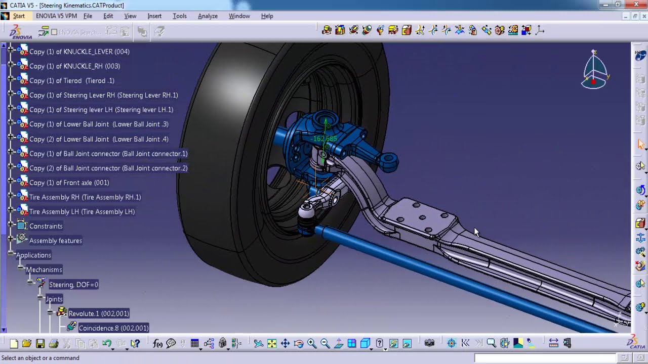 CATIA V5 KINEMATICS | Steering Mechanism | Recirculating Ball Steering | Commercial Vehicle Tutorial