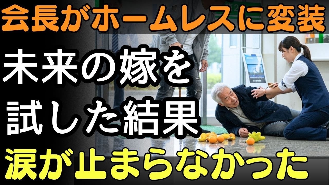 会長がホームレスに変装して“未来の嫁”を試した結果――涙が止まらなかった。 人生の教訓