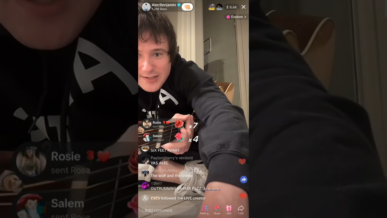 alec Benjamin tiktok live