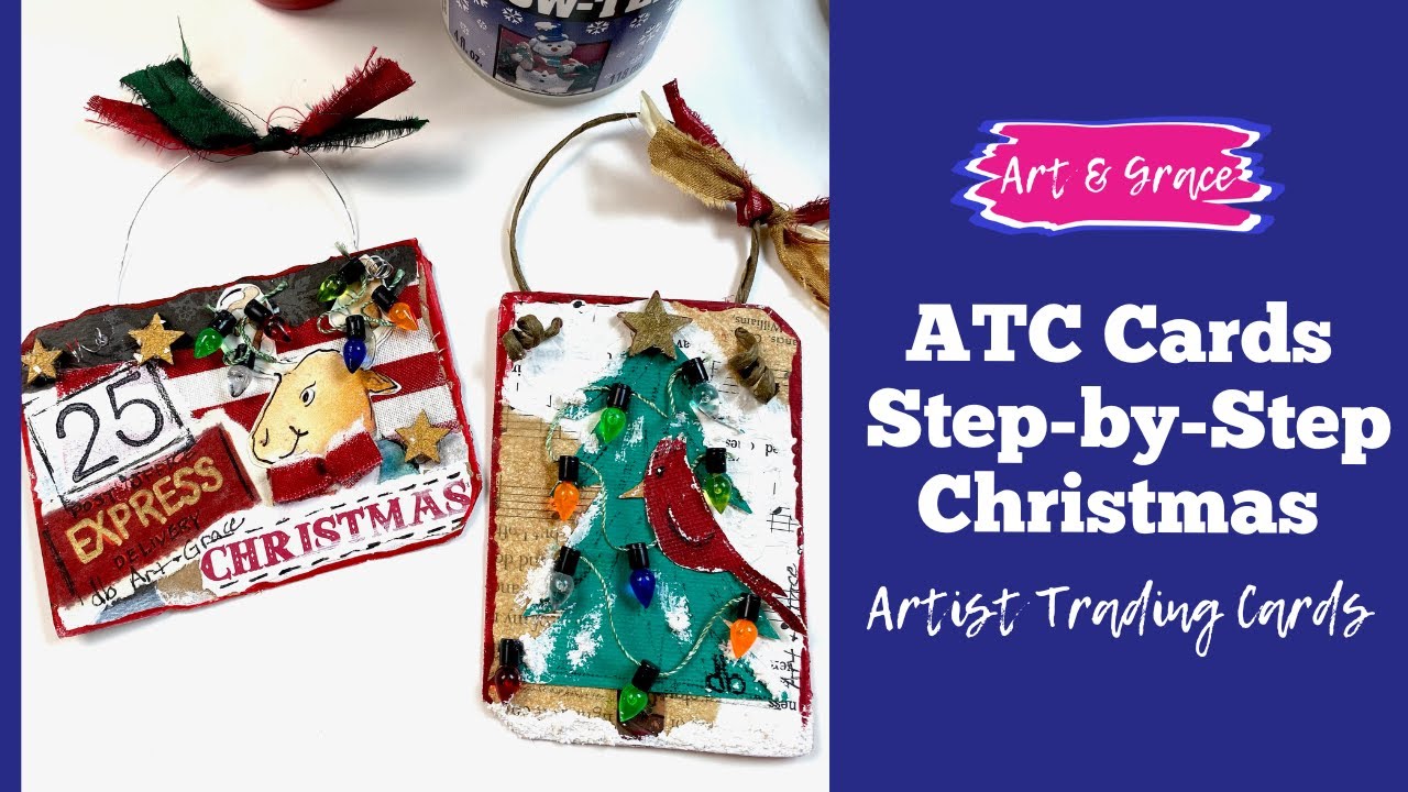 Make ATC Cards Christmas | Artist Trading Cards DIY Step-by-Step