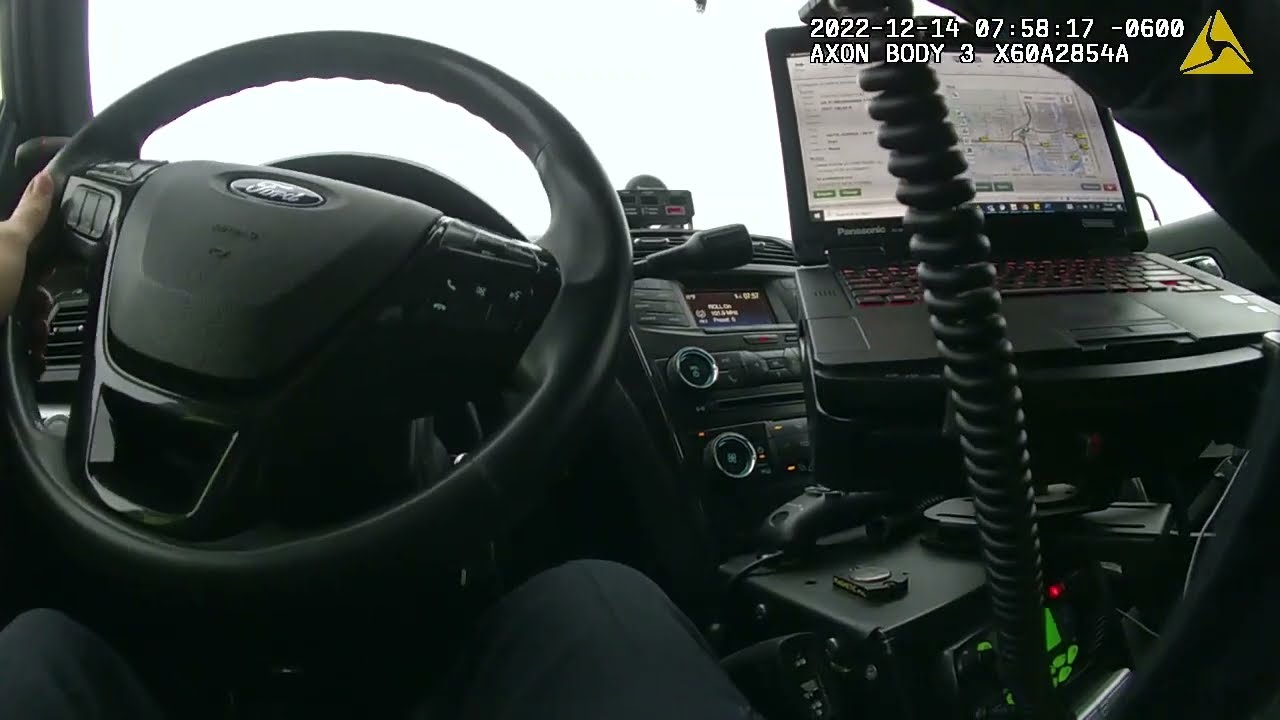 SQUAD CAR HIT DURING ICY CONDITIONS