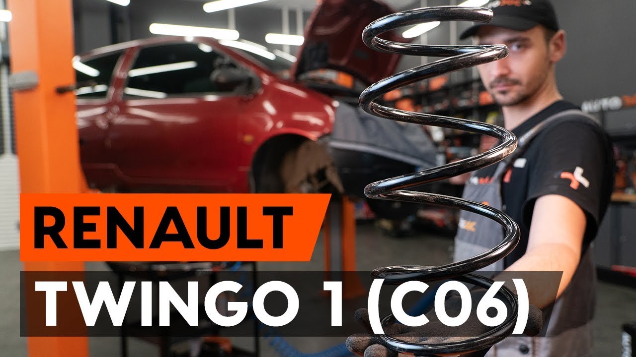 Wie RENAULT TWINGO 1 (C06) Fahrwerksfedern vorne / Schraubenfeder vorne wechseln [AUTODOC TUTORIAL]