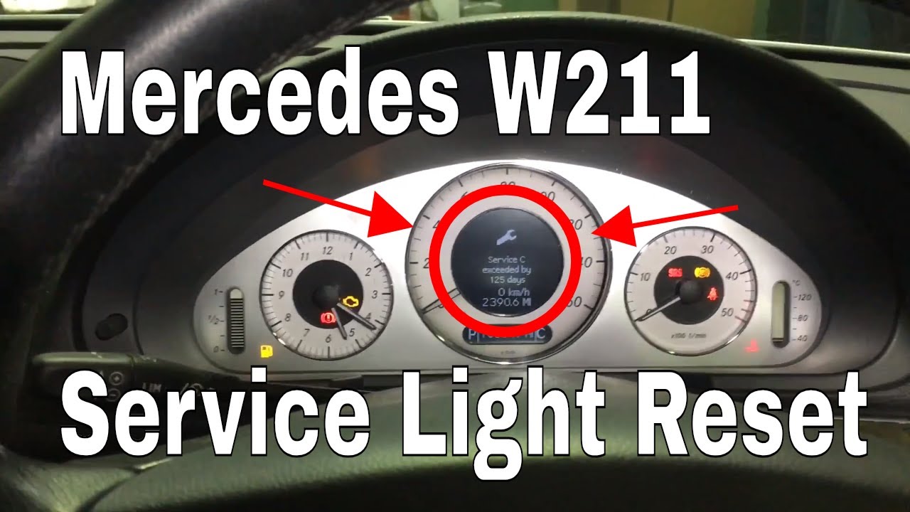 Сброс сервисного индикатора Mercedes E Class W211