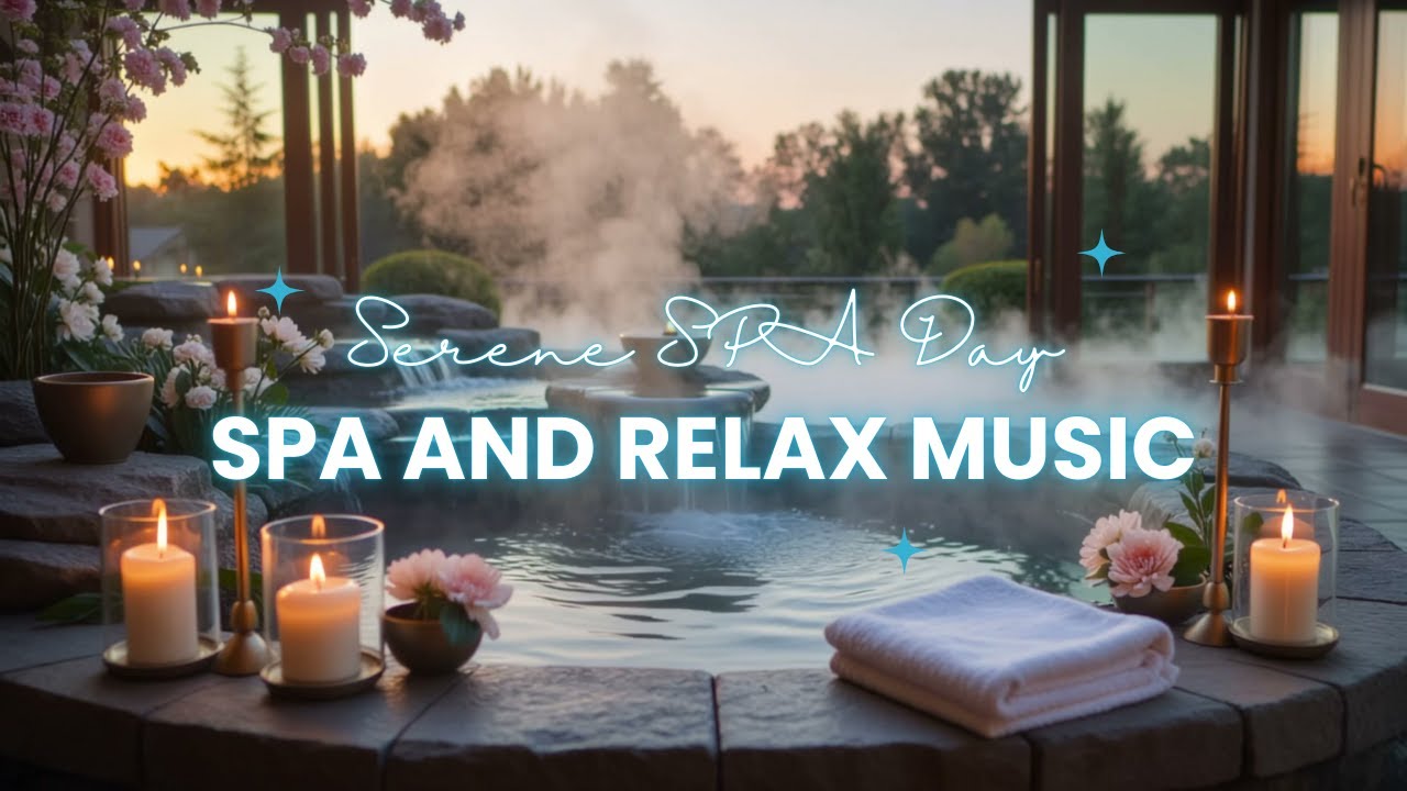 💙 Garden Indoor Spa & Relax Music | 3 Hours Calm Water Ambience | Serene SPA Day 🌿