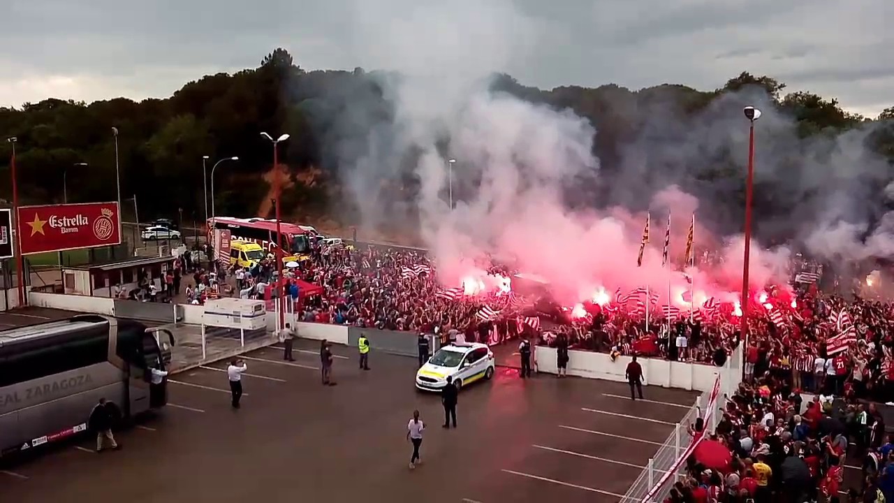 Arribada del Girona al camp