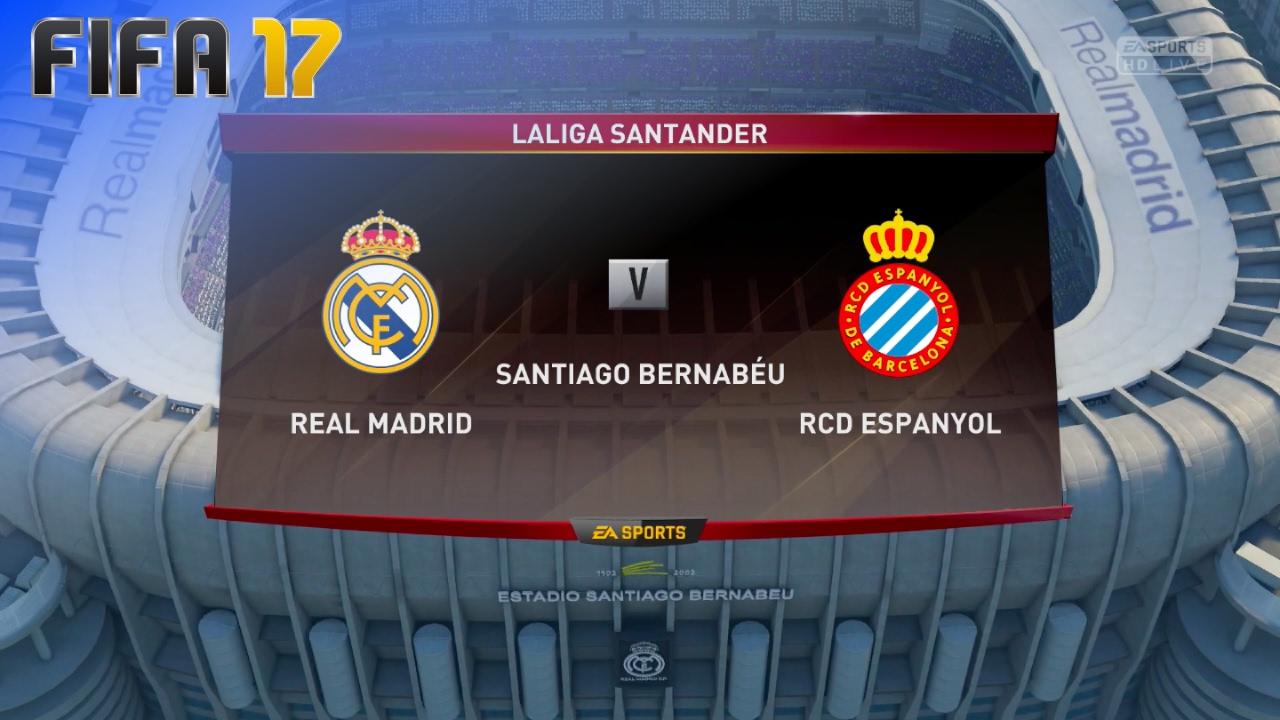 FIFA 17 - Real Madrid vs. RCD Espanyol @ Estadio Santiago Bernabéu