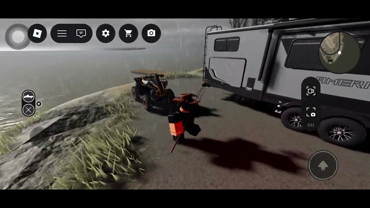 Going camping in Roblox ￼