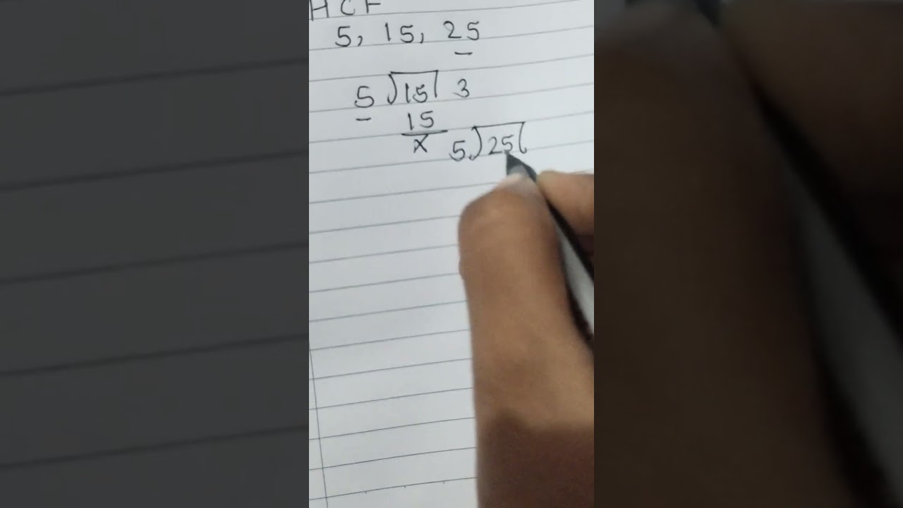 HCF 5,15,25 Math solution