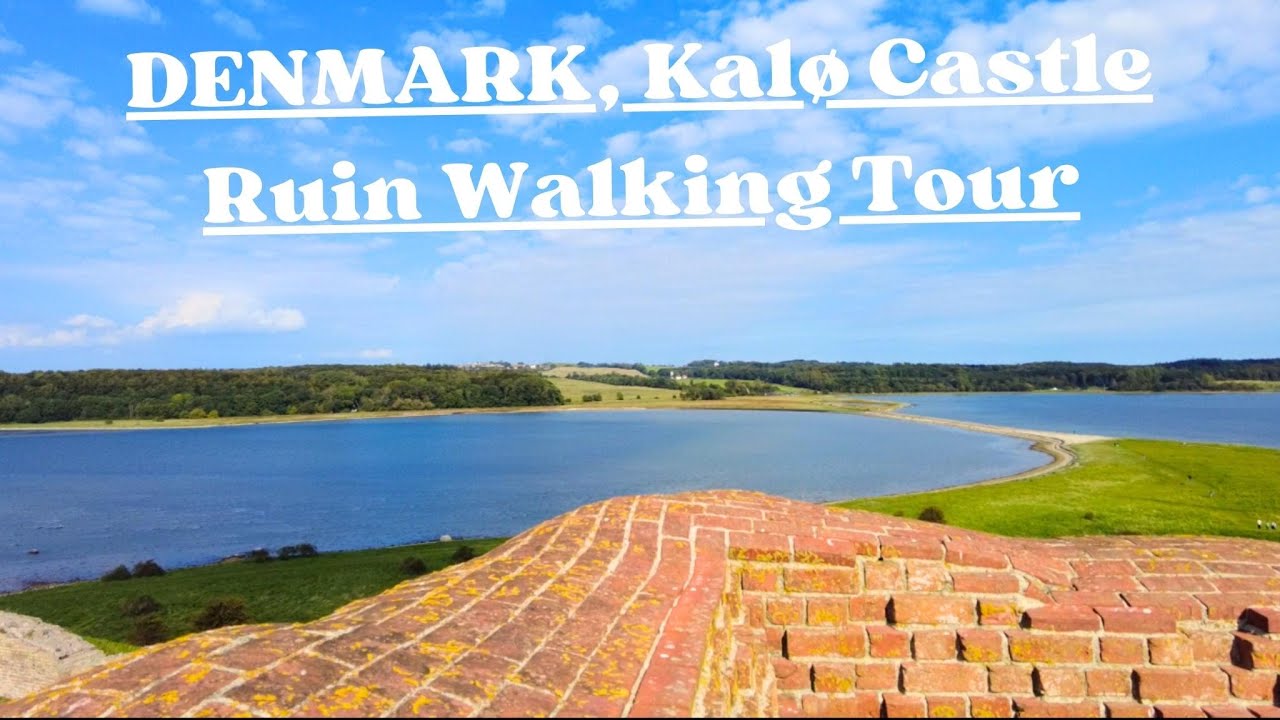 Awesome View At Kal&oslash; Vig Castle Ruin! DENMARK Scandinavian Walking Tour 4k, R&oslash;nde And Kal&oslash; Castle