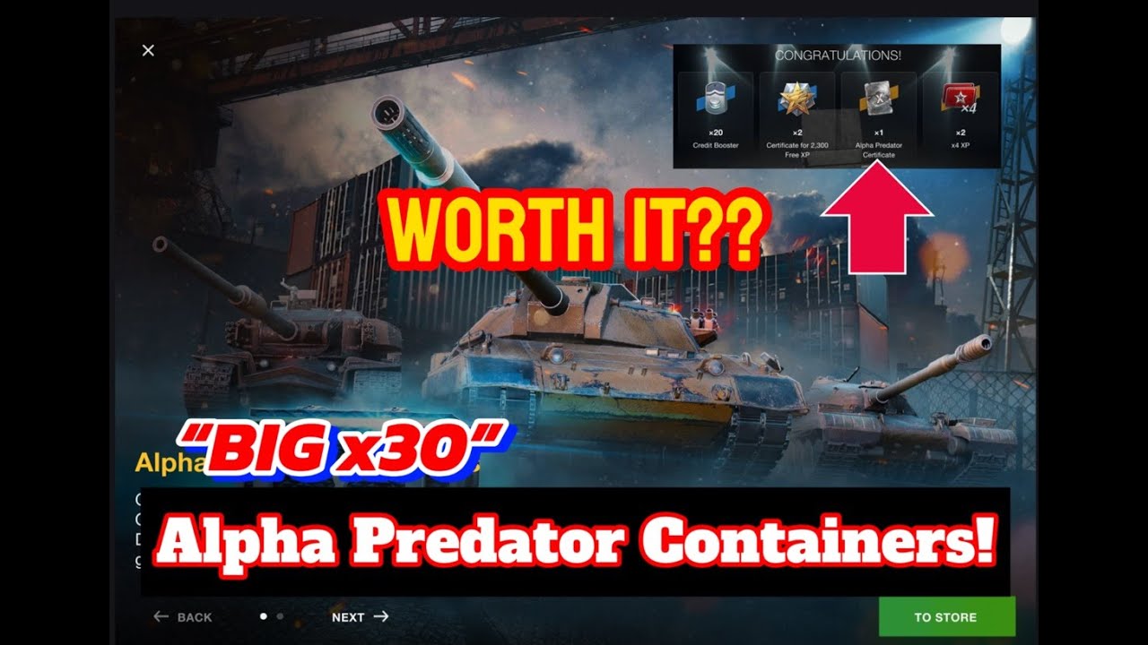 Wot Blitz Crate Opening "BIG" x30 Alpha Predator Container Opening Worth it? in 4K! wotb WoT Blitz