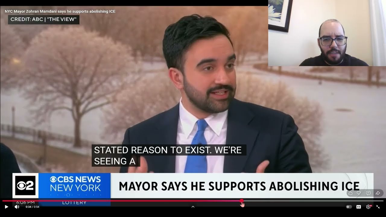 Reaction to NYC Mayor Zohran Mamdani Saying That He Supports Abolishing ICE!