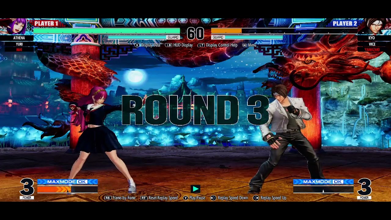 A miracle potato set of KOFXV Online with Team Friends.