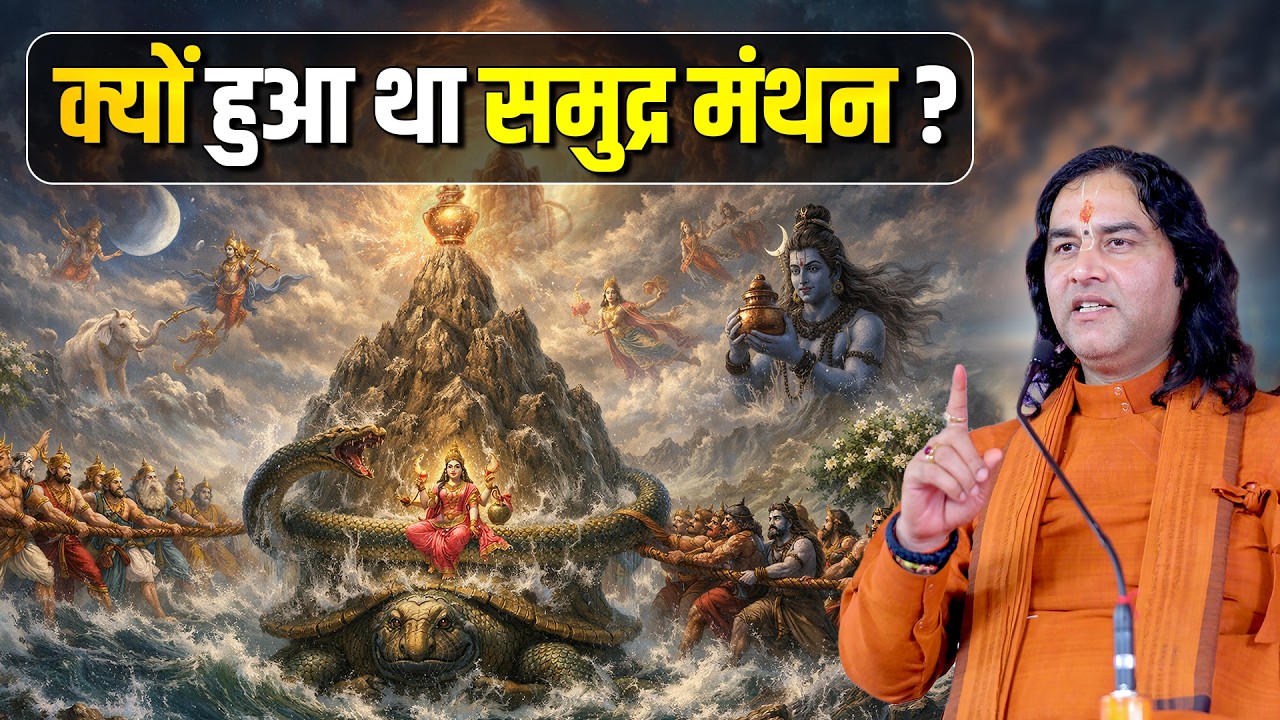 क्यों हुआ था समुद्र मंथन ?   Shri Devkinandan Thakur Ji