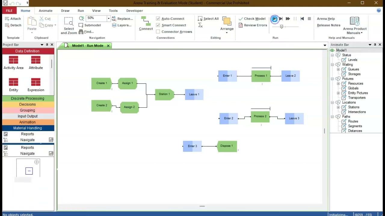 Using attributes to control process times