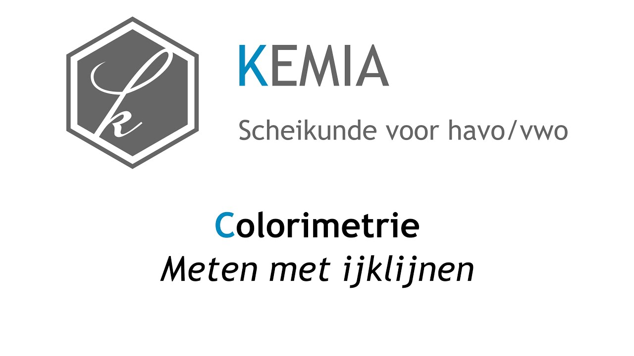 Colorimetrie: Meten met ijklijnen