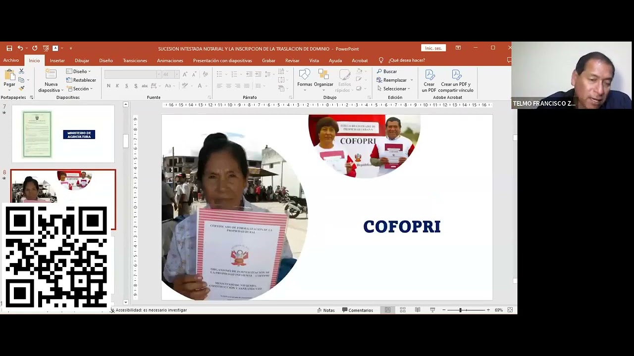 Sesion Sucesion intestada notarial y la traslacion de dominio en