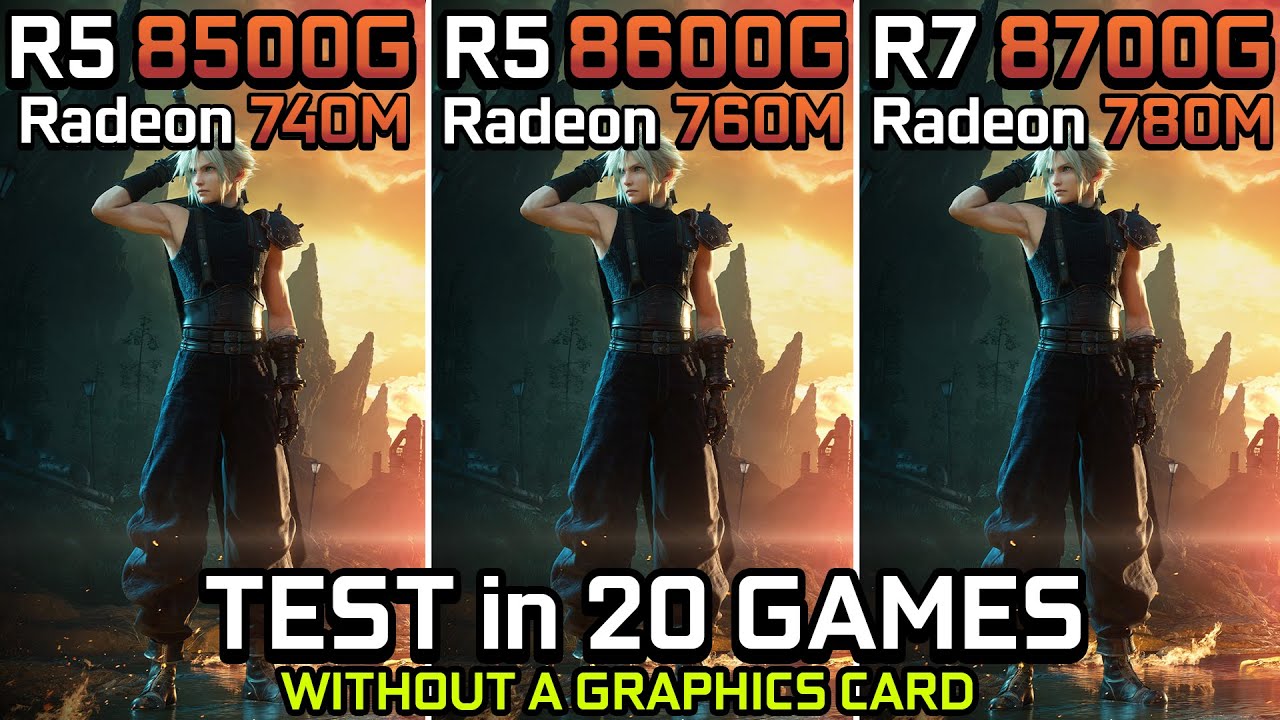 Ryzen 5 8500G vs 8600G vs Ryzen 7 8700G - Test in 20 Games