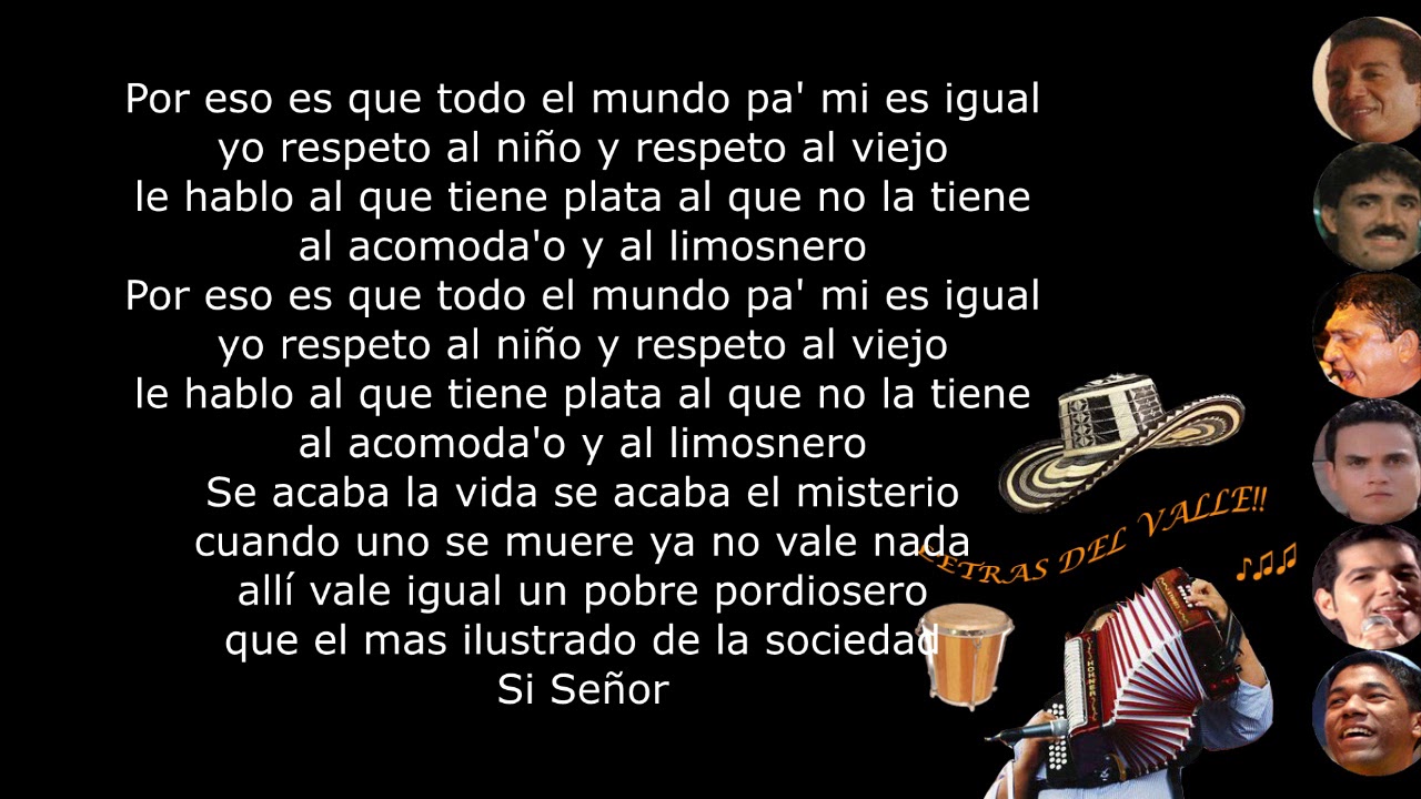 El esqueleto - Diomedes D&iacute;az (Letra)