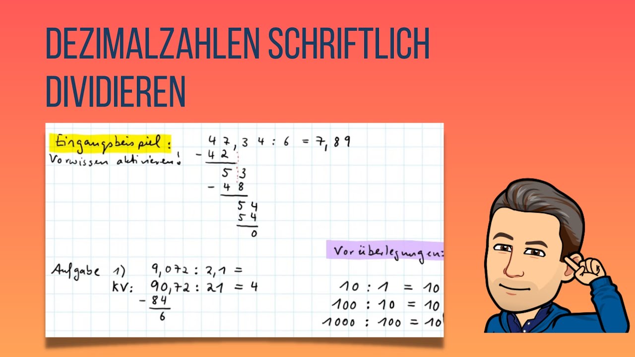 Dividieren von Dezimalzahlen