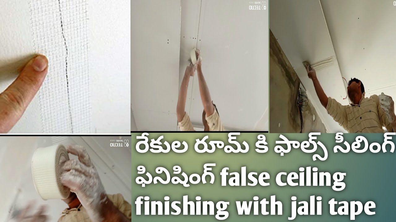 9553806238 Hyderabad balapur Fals ceiling finishing with jali tape part3 video.catract