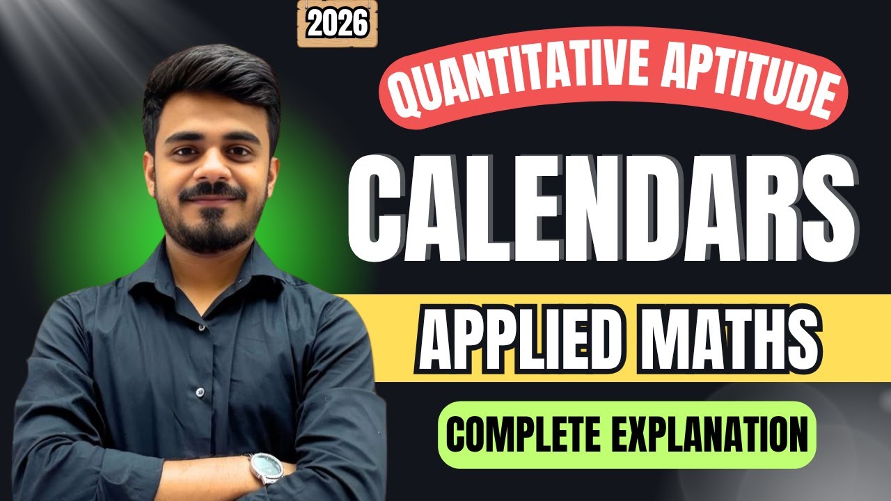 CALENDARS Made Easy 🗓️ | Quantitative Aptitude | Class 11 Applied Maths | CBSE 2025-26