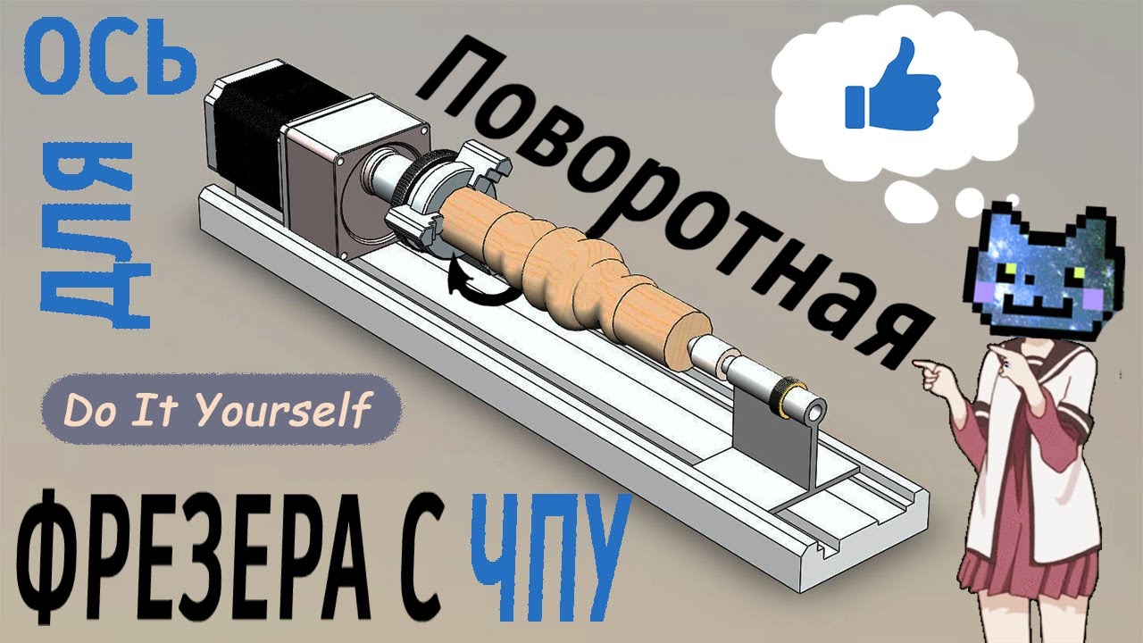 Поворотная ось для фрезера с ЧПУ. Часть 3. Rotary axis for cnc router.