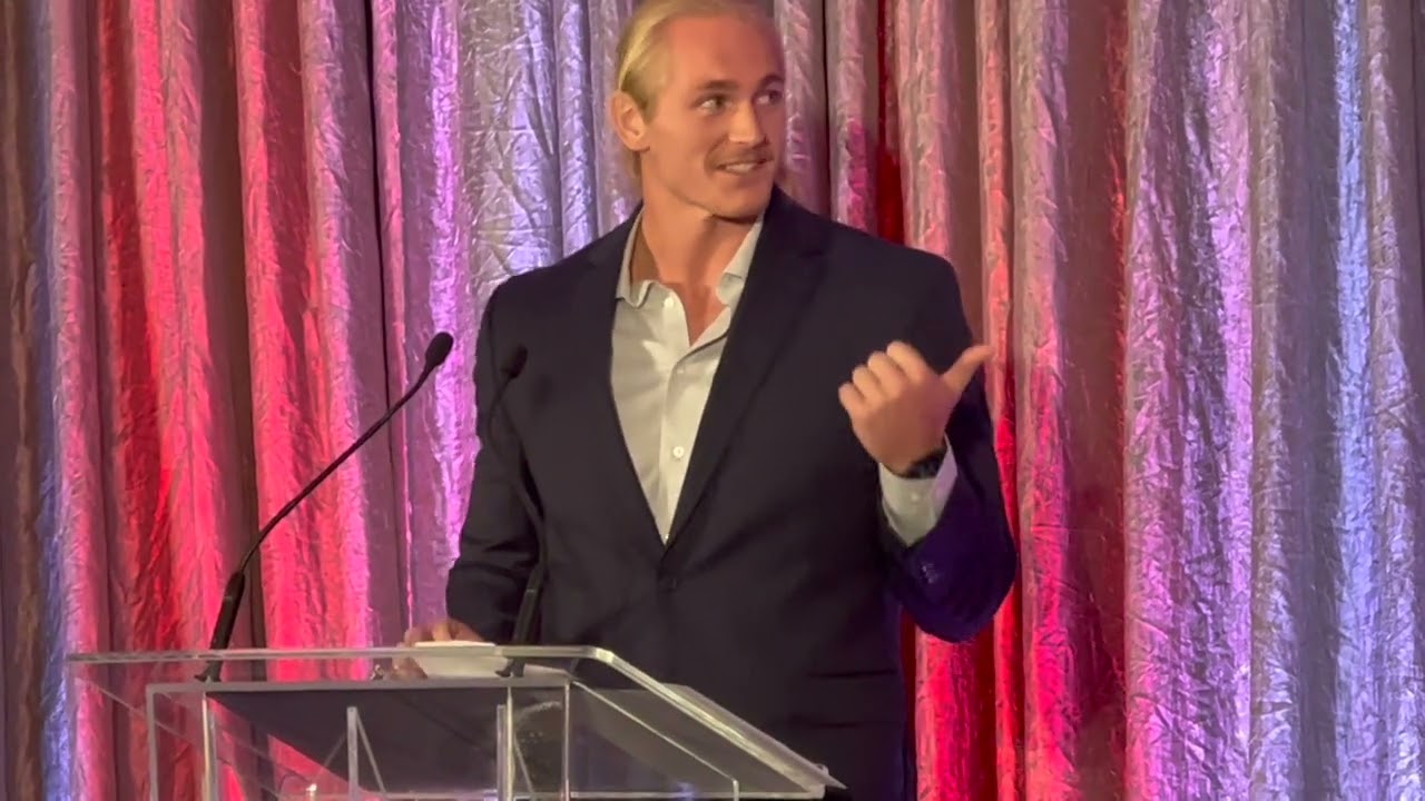Harry Miller tells his story at Ohio State’s Faces of Resilience banquet