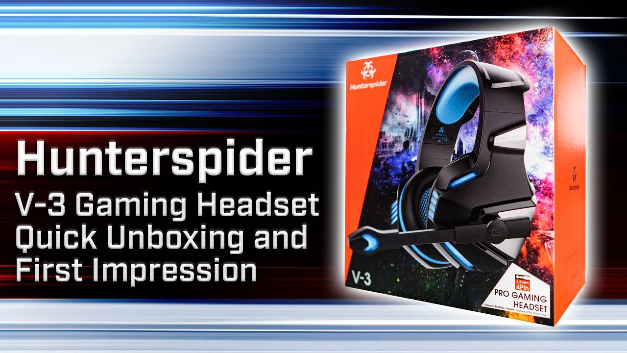 Hunterspider V-3 Gaming Headphone Quick Unboxing and First Impression
