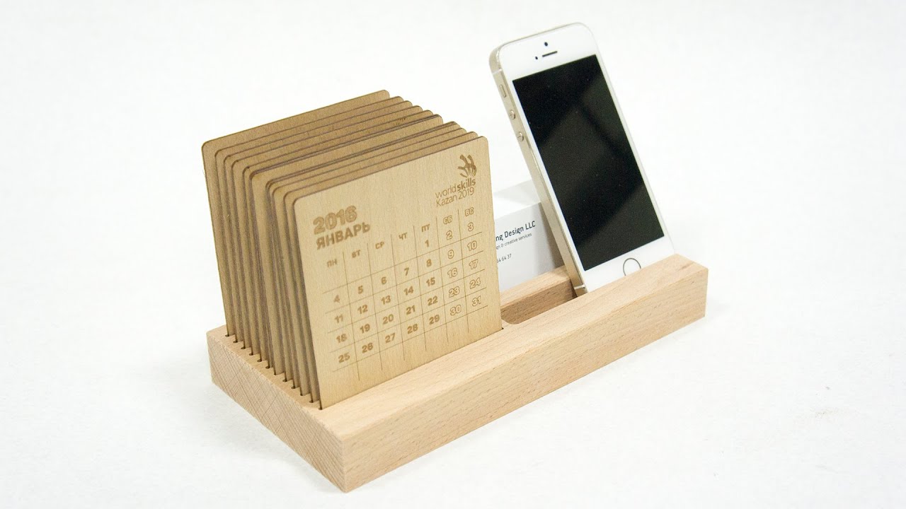 Деревянный календарь(wooden calendar)