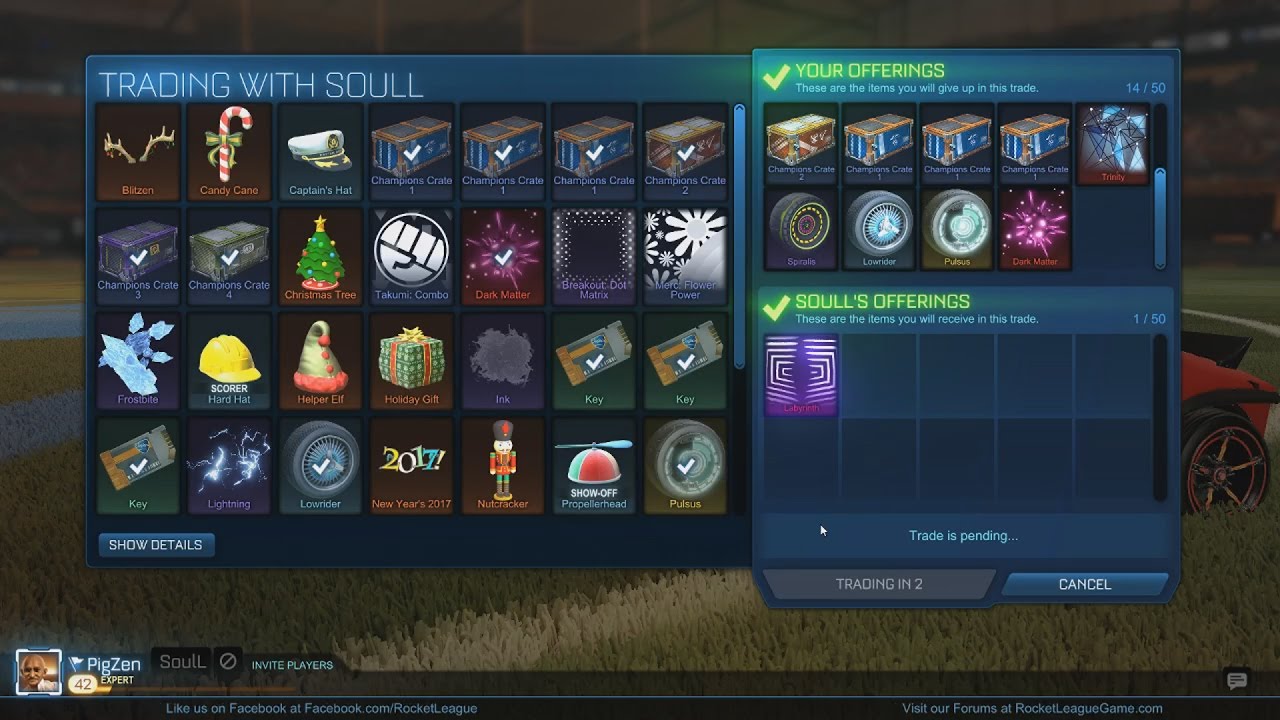 TRADING FOR MY FIRST MYSTERY UNIVERSAL DECAL IN ROCKET LEAGUE! Best Trade Ever!
