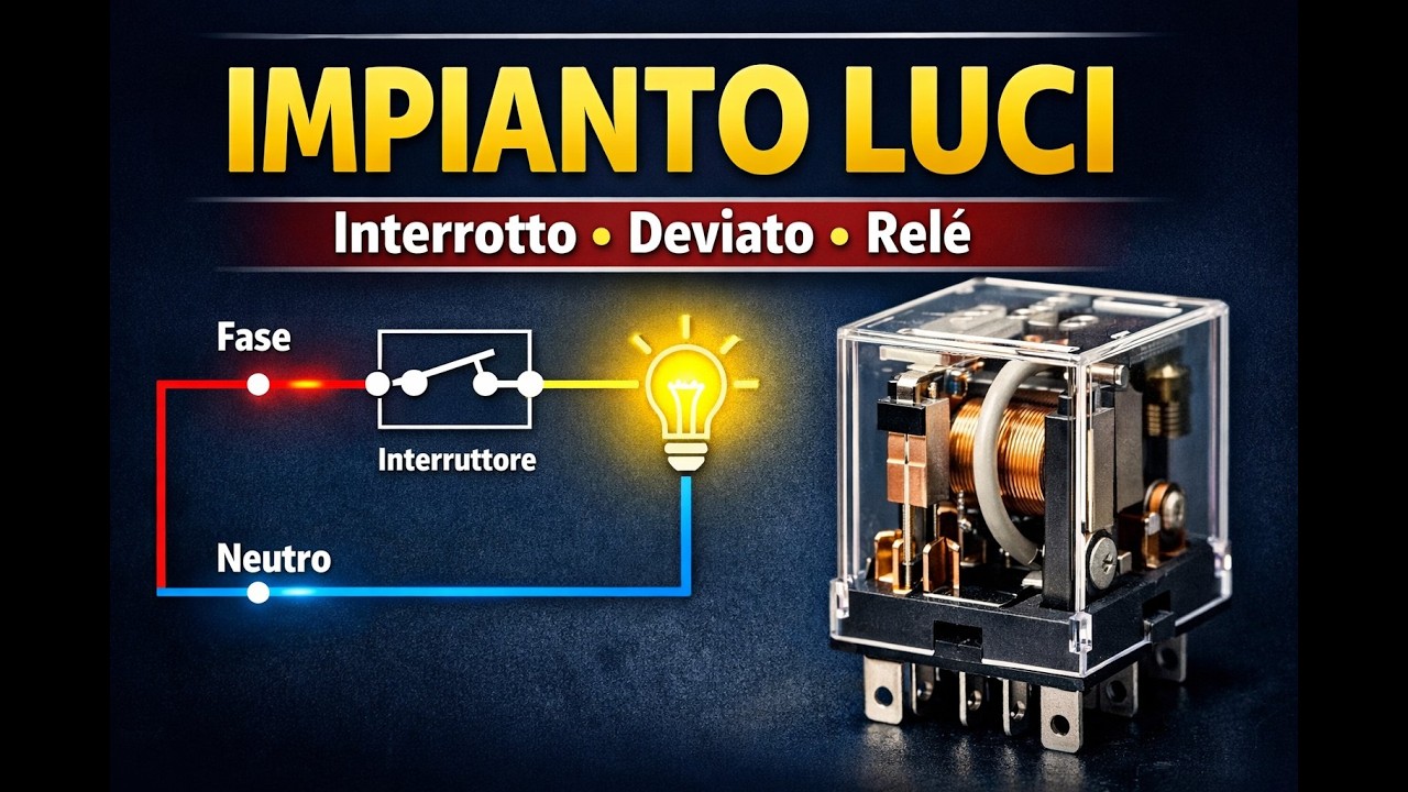 Come funziona davvero un impianto luci (interrotto, deviato e relè)