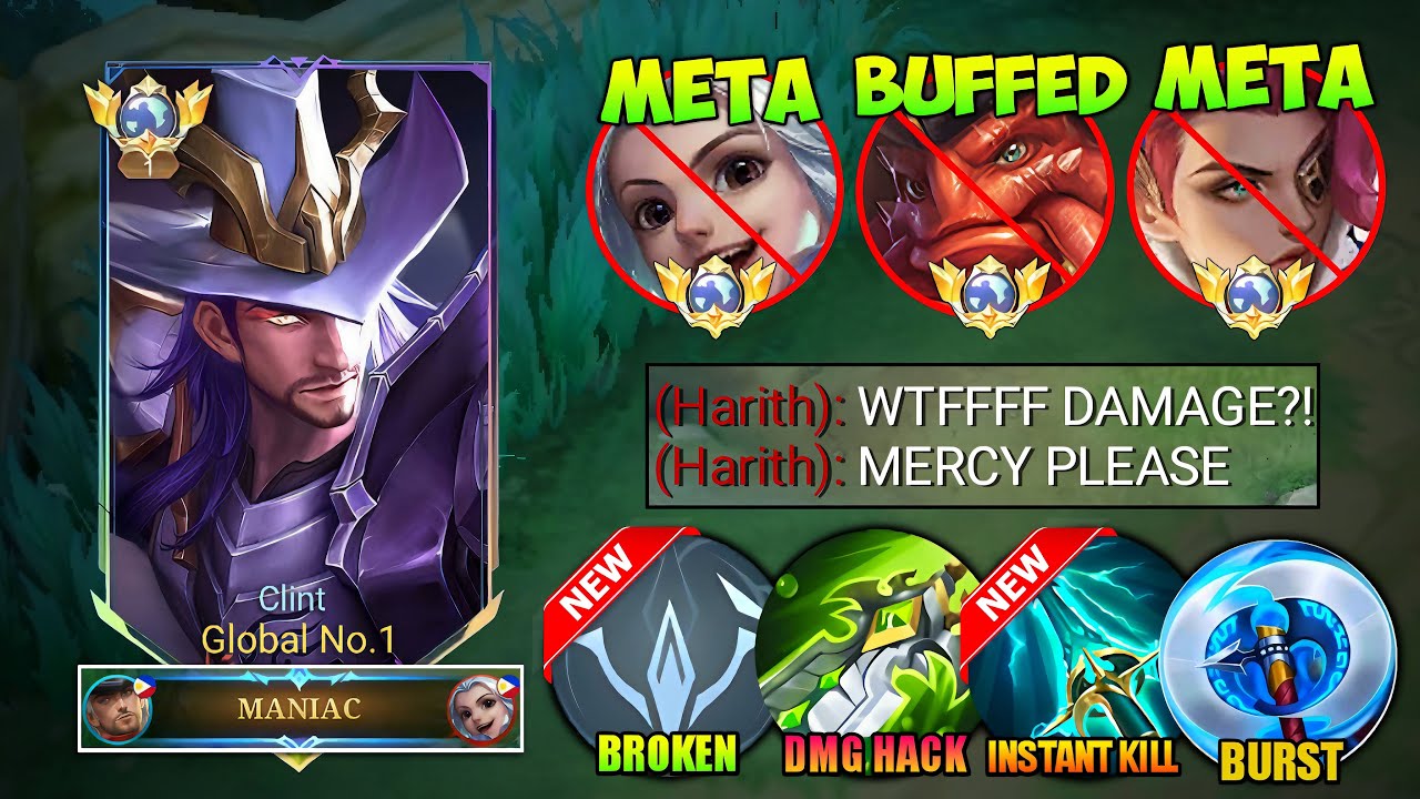 NEW UPDATE‼️ CLINT NEW BEST BUILD 2024!! | TRUE DAMAGE 9999 IS TOTALLY INSANE!😱💀 ( 100% BROKEN! )