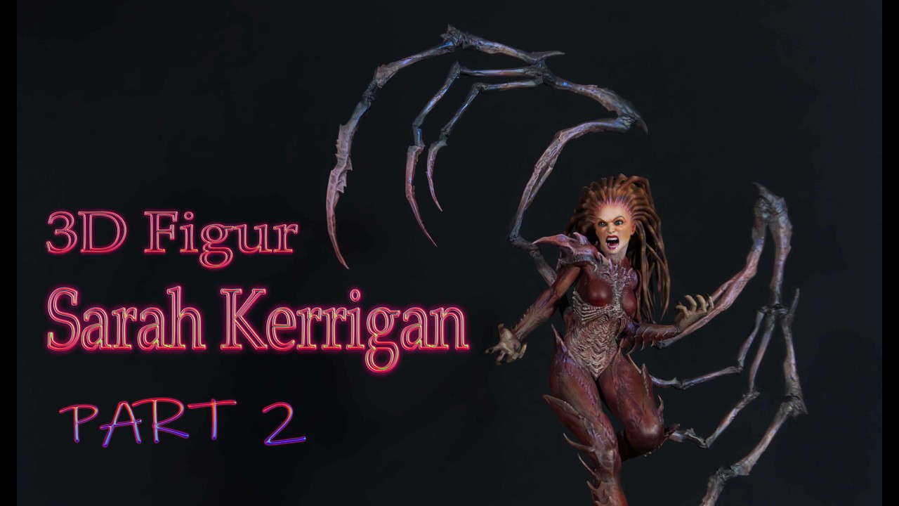 Sarah Kerrigan Queen of Blades Part 2/3 Detailed painting of the main Body