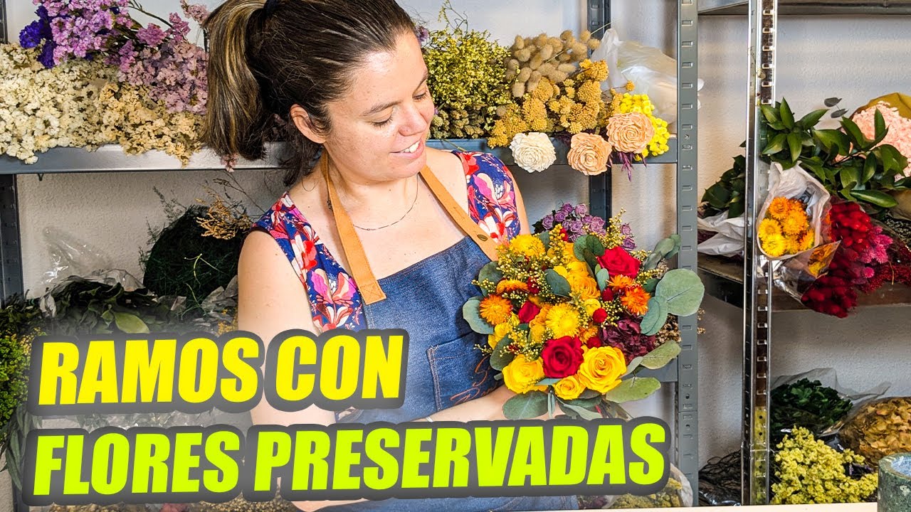 🌹 Cómo Hacer un Ramo de Flores Preservadas | Rosas, Solidago, Eucalipto y Más 🌼