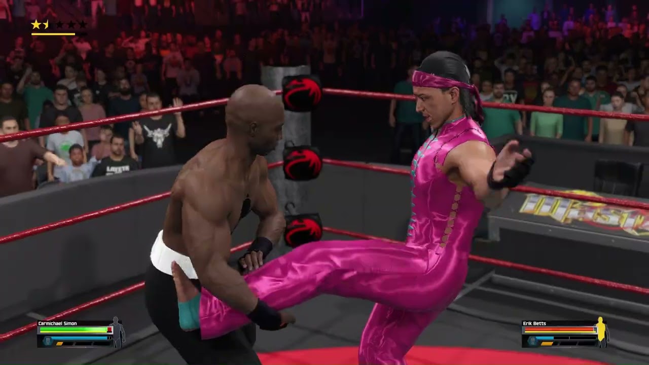 WWE 2K25:  WMAC:  Season 2: Episode 211:  Fight 2:  Kid Carmichael v Panther