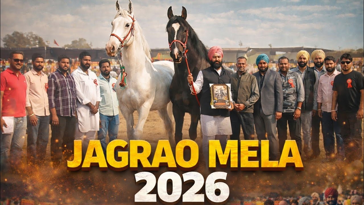 ਜਗਰਾਉ ਮੇਲਾ 2026 (ਨਾਨਕਸਰ) | ਪੰਜਾਬ ਦਾ ਸਭ ਤੋਂ ਵੱਡਾ ਮੇਲਾ | ਘੋੜੀਆਂ ਦਾ ਮੁਕਾਬਲਾ | ਹੋਰਸ ਸ਼ੋਅ | #viral #horse