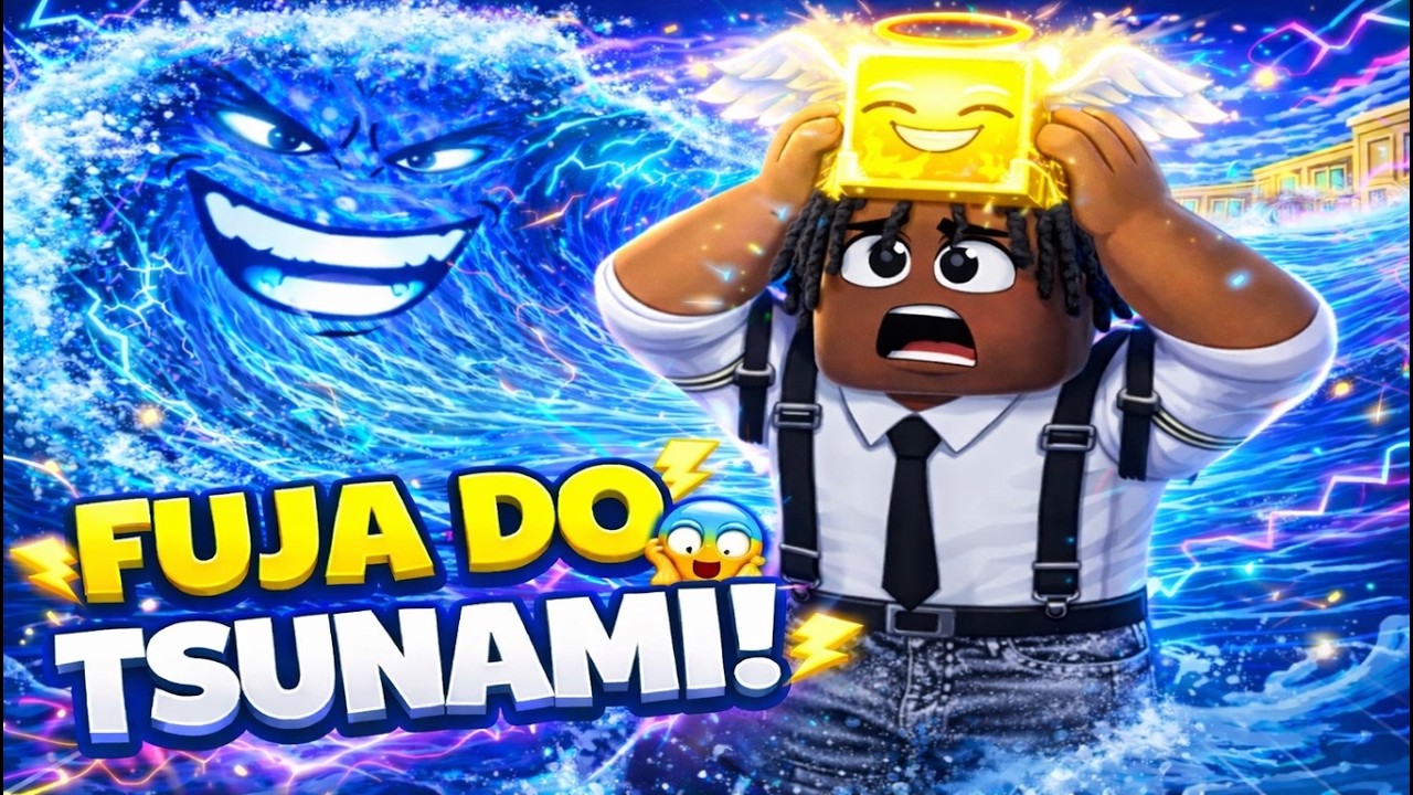 FUJA DO TSUNAMI Ao VIVO #Roblox