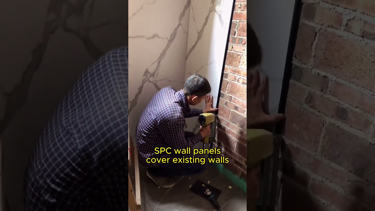 Bathroom shower backsplash SPC wall panel #spcwallboards