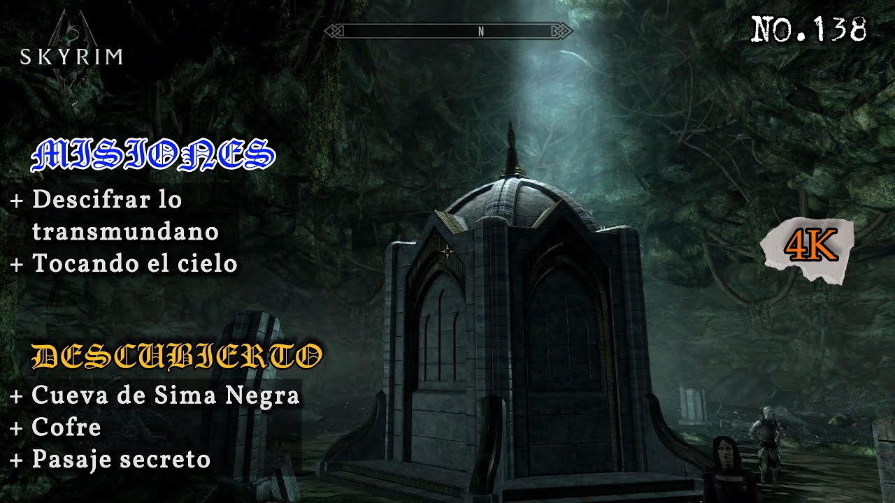 The Elder Scrolls V Skyrim | 4K. Encuentra el Arco de Auriel. (Video - 138). Pasaje secreto.