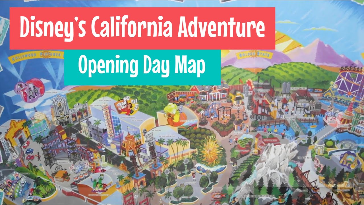 Throwback Time! Exploring Disney's 2001 California Adventure Opening Day Map | Out of The Collection