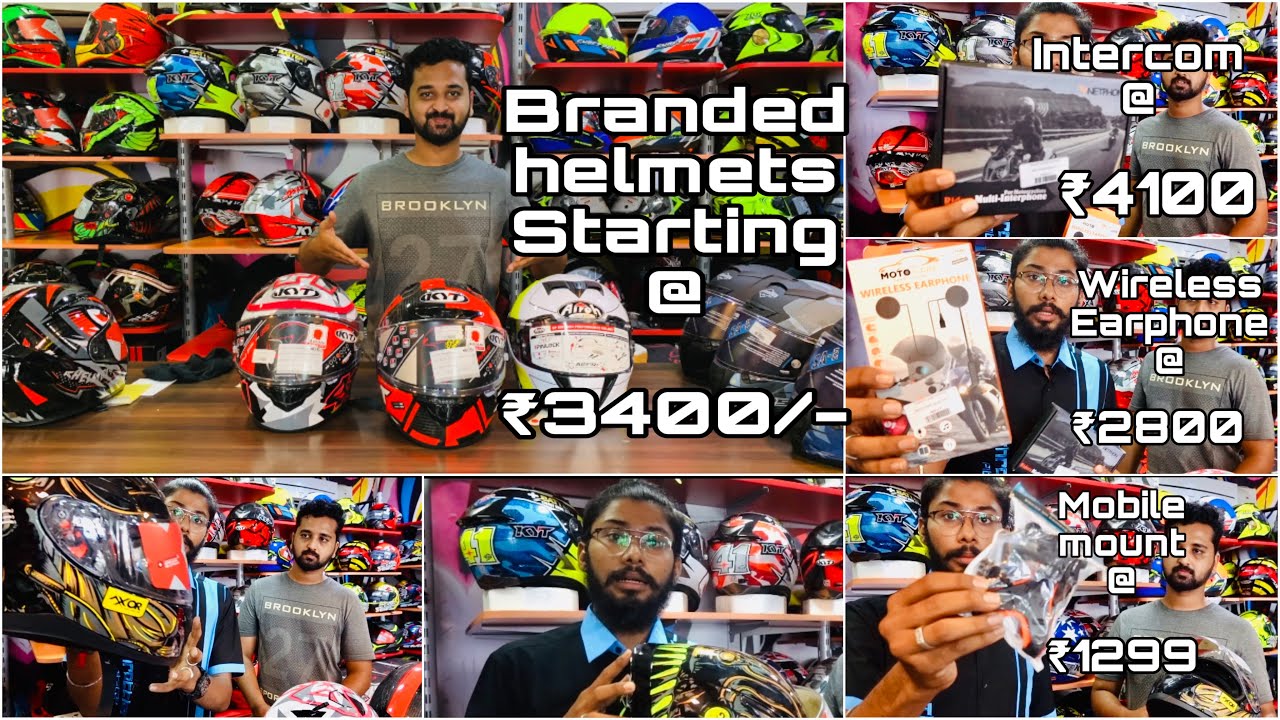 BRANDED HELMETS & ACCESSORIES STARTING @ ₹300/- || THROTTLERZ PITSHOP || COIMBATORE